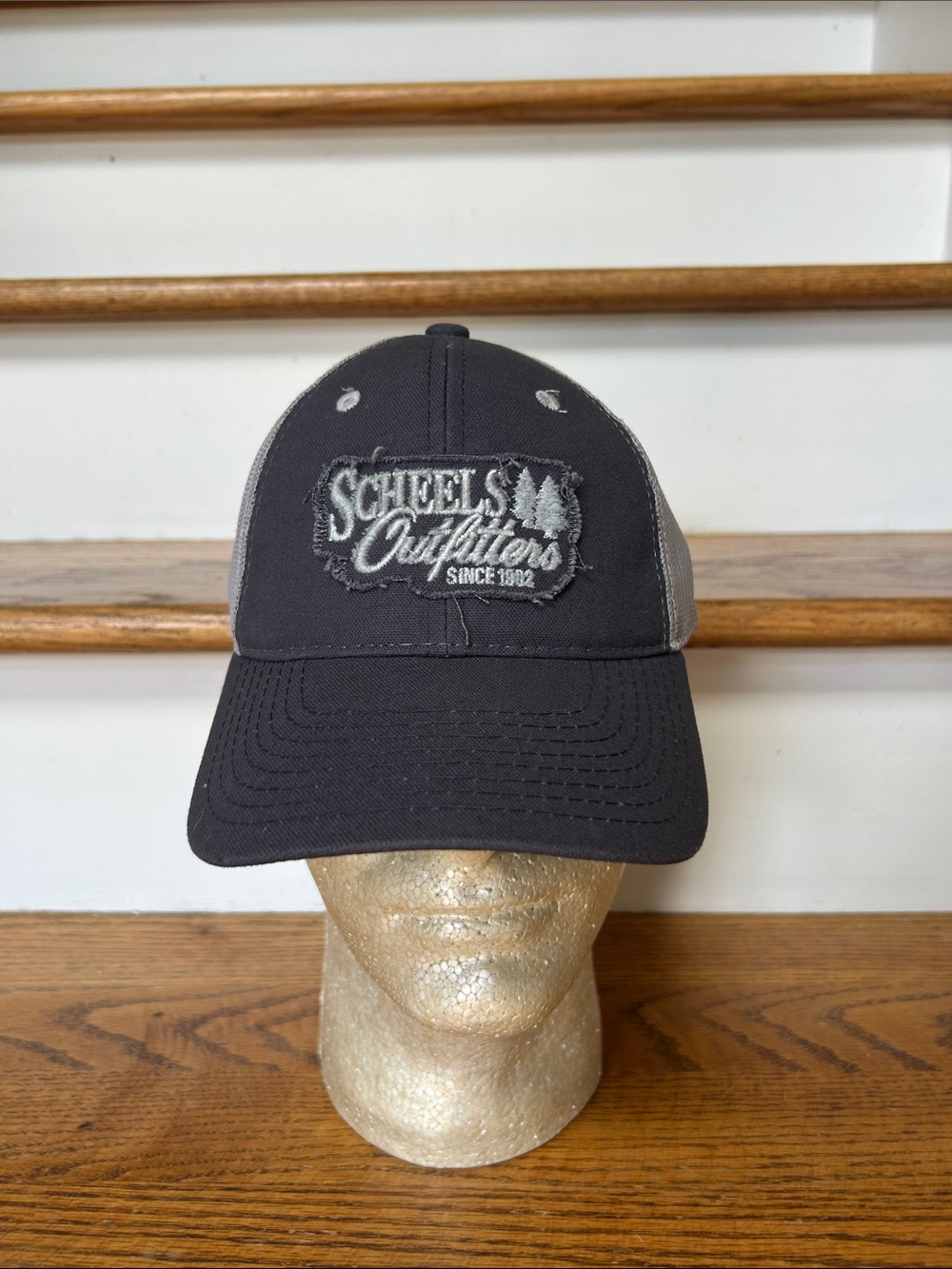 Scheels Outfitters since 1992 Black Patch Trucker Hat New no tags